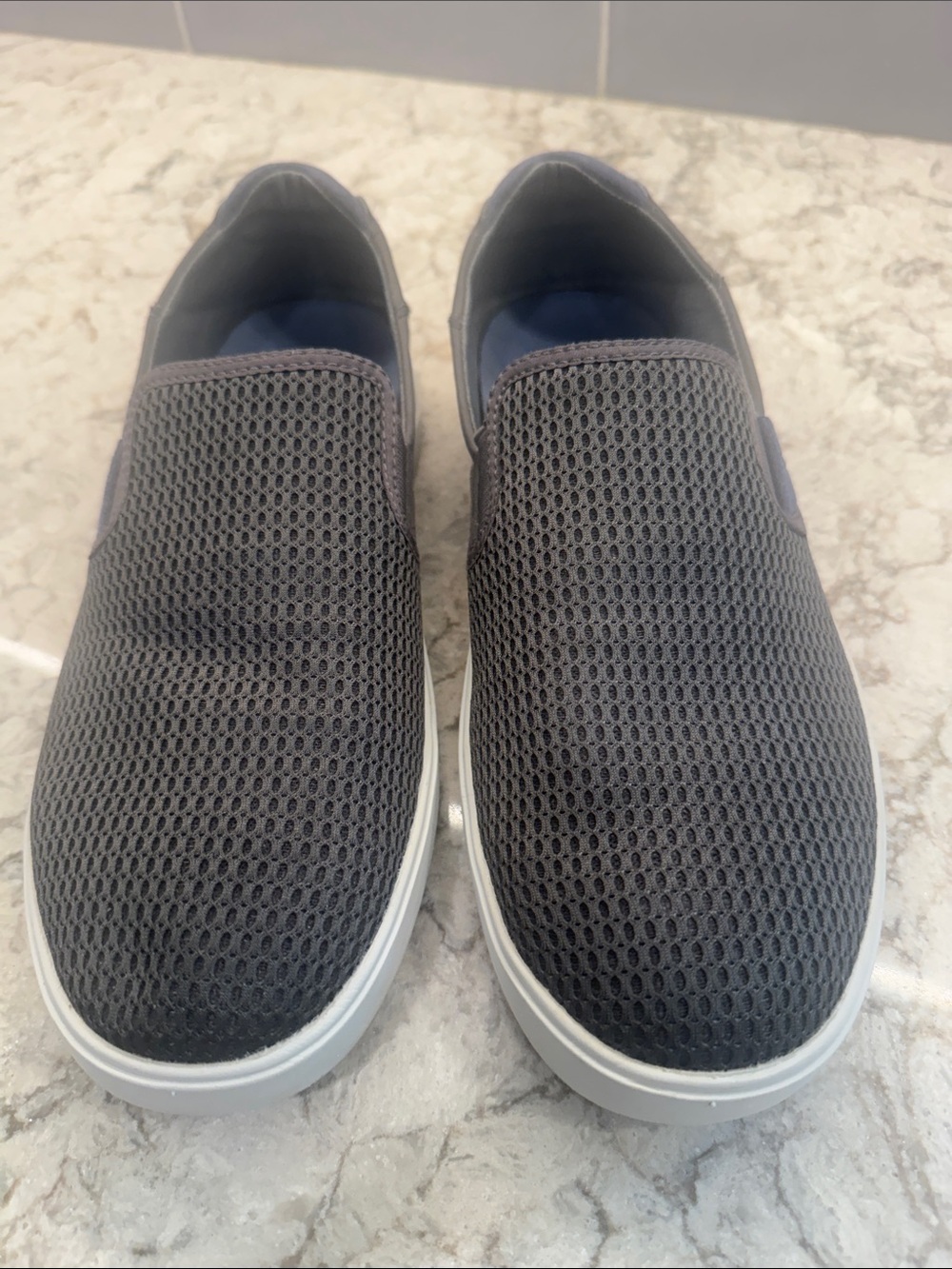 OluKai Lae‘ahi Men’s Slip-On Sneakers | Dark Gray Mesh - Picture 2 of 8